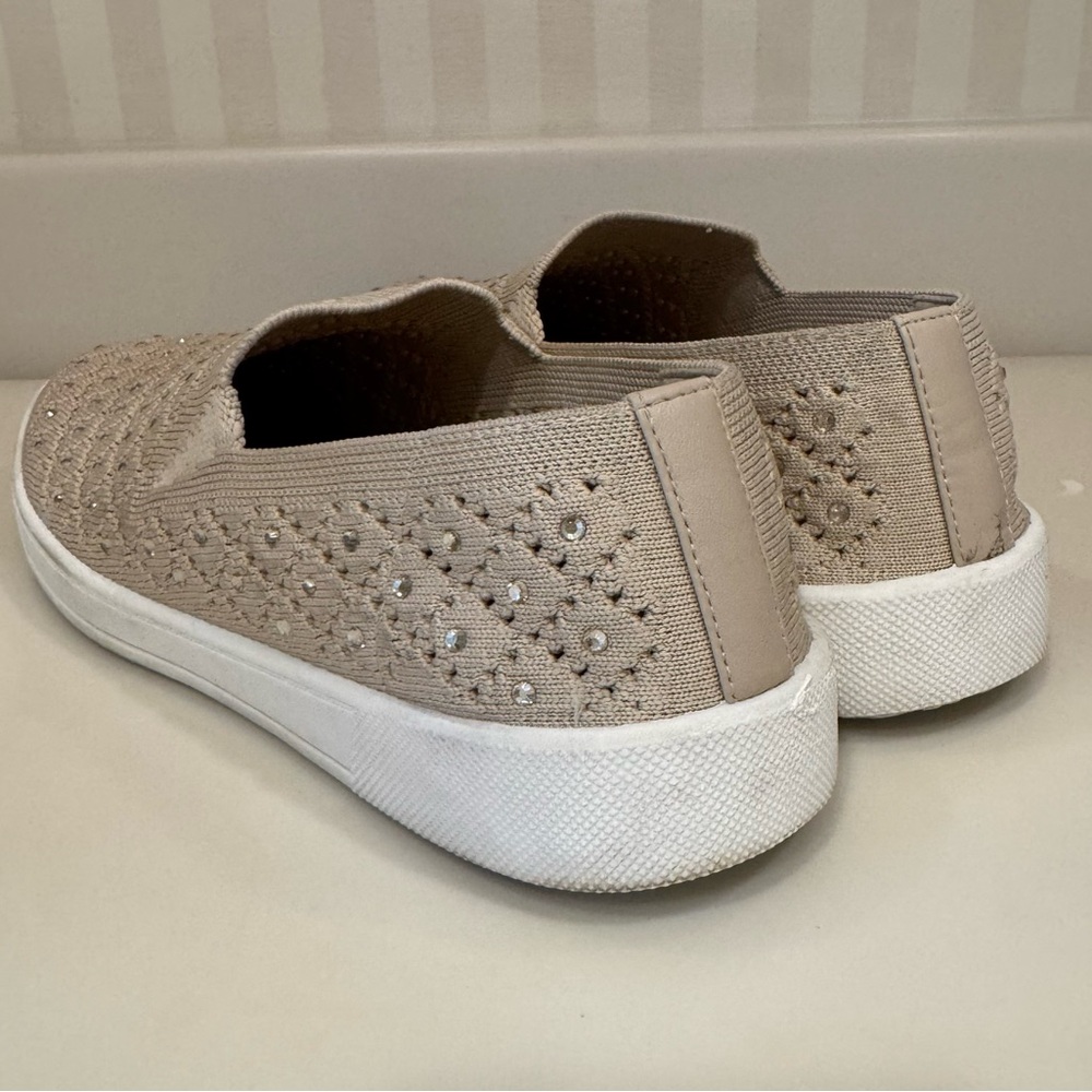 White Mountain Ladies Bling Sneakers In Taupe Tan - Picture 9 of 16